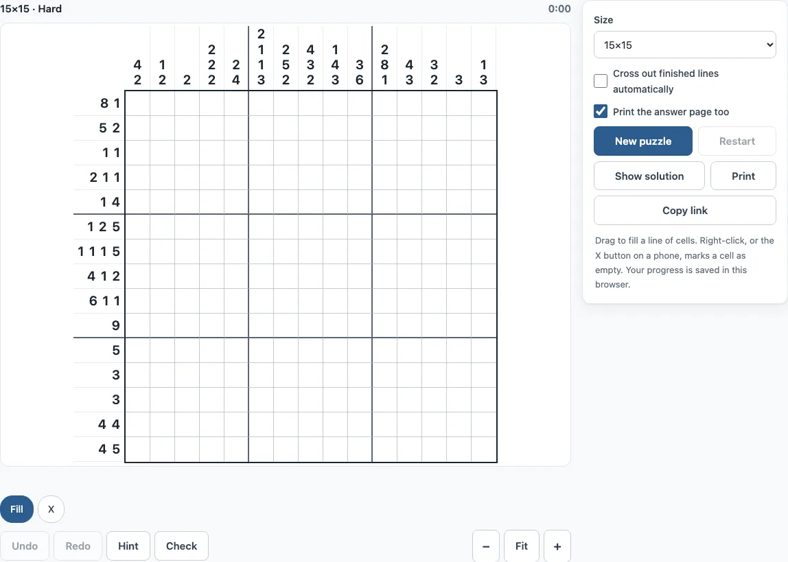 Hard nonogram example