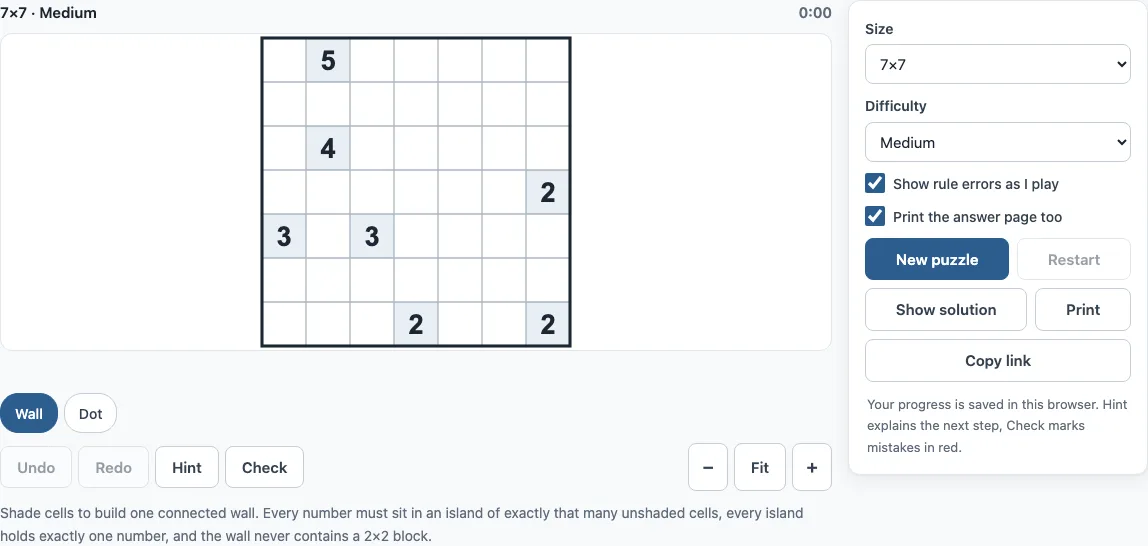 Nurikabe example